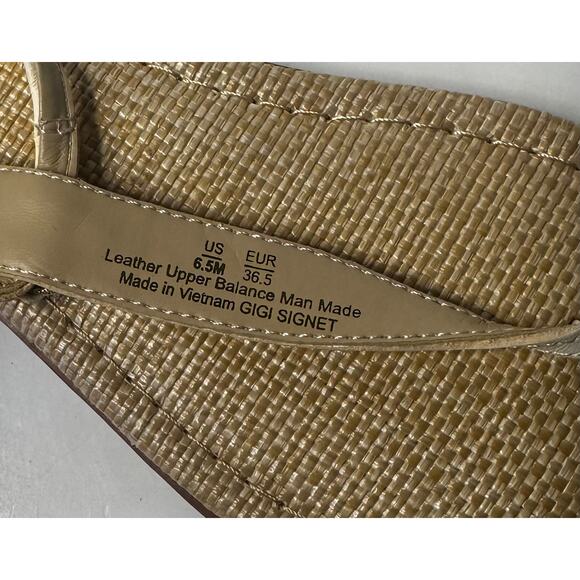 Sam Edelman Gigi Signet T-Strap Sandals Women Size 6.5 Ivory (off white) - Picture 5 of 6